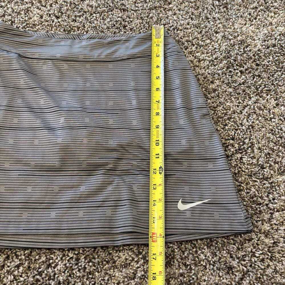 Nike Dri Fit Skort XS Gray Black Striped - Picture 4 of 10
